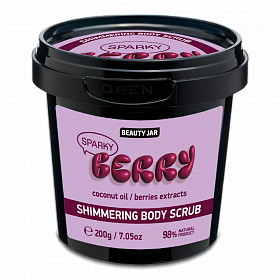 BEAUTY JAR Sparky Berry Shimmering ķermeņa skrubis,200g