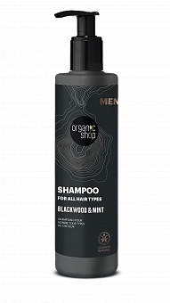 ORGANIC SHOP Men šampūns vīriešiem ,Melnkoks un piparmētra, 280ml